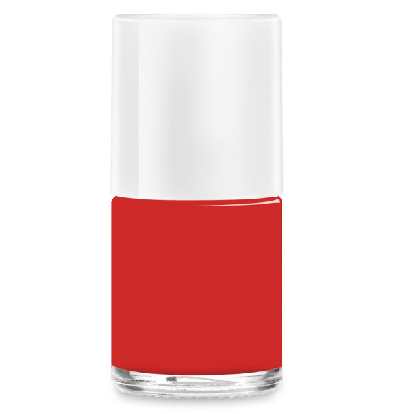 Nail polish bottle round, 12ml, lid white - cno 90121223