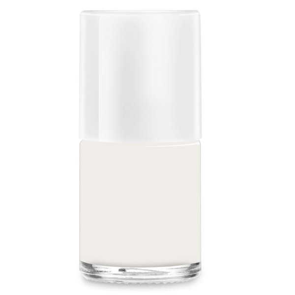 Nail polish bottle round, 12ml, lid white - cno 90121268