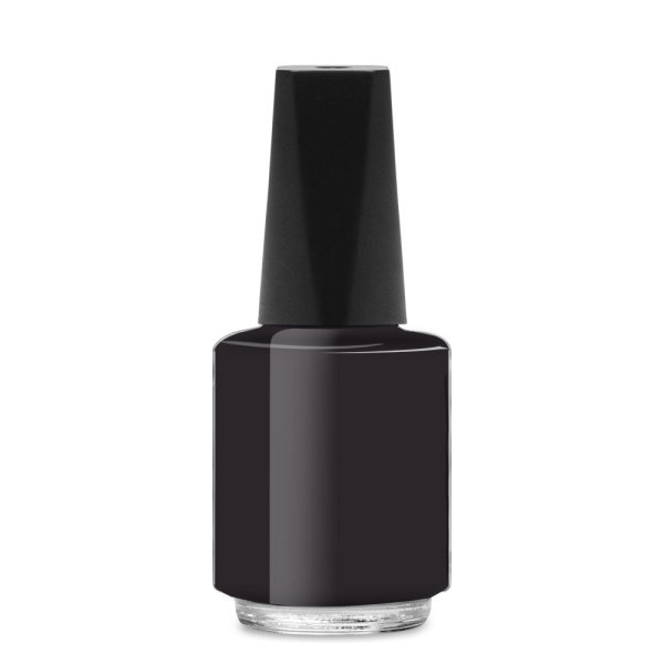 Nail polish bottle round, 4ml, lid black matte - cno 90121275