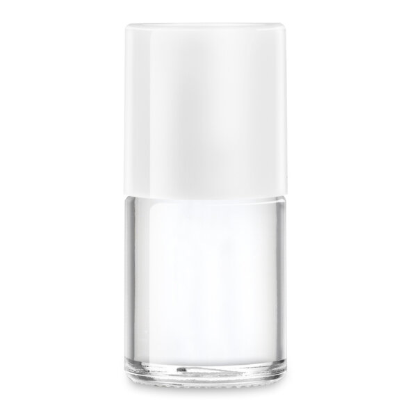 Flasche 12ml, Form Cylinder, Deckel wei&szlig;,