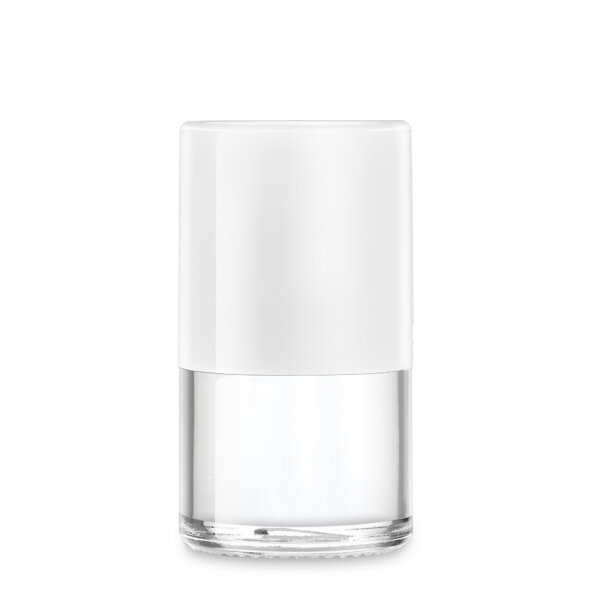 Bottle 07ml, cylinder shape, white lid,