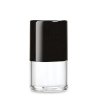 Flasche 07ml, Form Cylinder, Deckel schwarz,